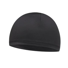 JUSDIQIR Soft Cotton Skull Caps for Men and Women, Sweat Wicking Skull Caps, Beanie Hats Helmet Liner for Riding Running Black