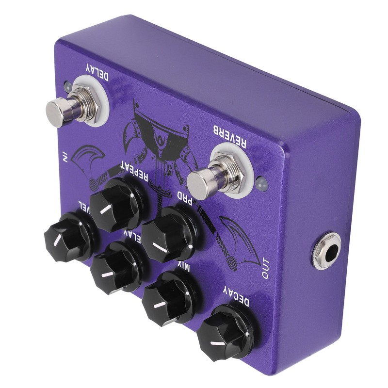 Guitar Effect Pedal Reverb Digital Delay 2 in 1 True