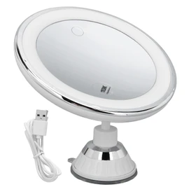 Suction Cup Makeup Mirror 10x with 3 Light Colors Battery Powered Makeup Mirror 10X Magnify with Suction Cups for Makeup