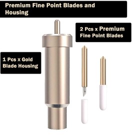 Niantime Premium Fine Point Blade with Housing for Cricut Maker, Niantime Premium Fine Point Cut Housing with Fine Point Blade Compatible with Explore Air2/ Air3/ Maker/Maker 3 (2 Blades and 1 Housing Included)