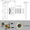 HOMEDEC 6pcs Round Brass Shower Body Spray Massage Jets Spa-like