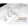 KENES Polished Chrome Widespread Bathroom Faucet 2 Handle Bathroom Sink