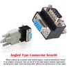 chenyang CY D-Sub RS232 9Pin Male to Female Down Angled