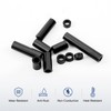 250PCS Black Nylon Round Spacer Assortment Kit ID 6MM OD