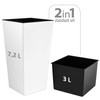 S size White URBI 32 cm tall plastic flower pot