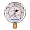 MEASUREMAN Lead-Free Pressure Gauge, 2-1/2inch Dial, Glycerin Filled, 0-60psi/kpa, Stainless
