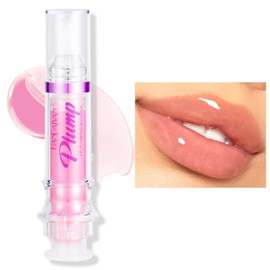 Erinde Lip Plumper Gloss, Natural Spicy Lip Plumping Booster Lip Plumping Oil, Ultra-Hydrating & Nourishing Plump and Pout Lip Plumper, Glossy Finish Fuller Lip Plumping Lip Gloss for Women Girls, 01#