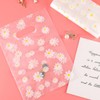 Siawadeky Handbag Daisy Pattern Transparent 50-Piece Set A4 Size Oblong