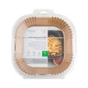 Core Kitchen Natural Brown 7.9 Inch Square Air Fryer Liners,
