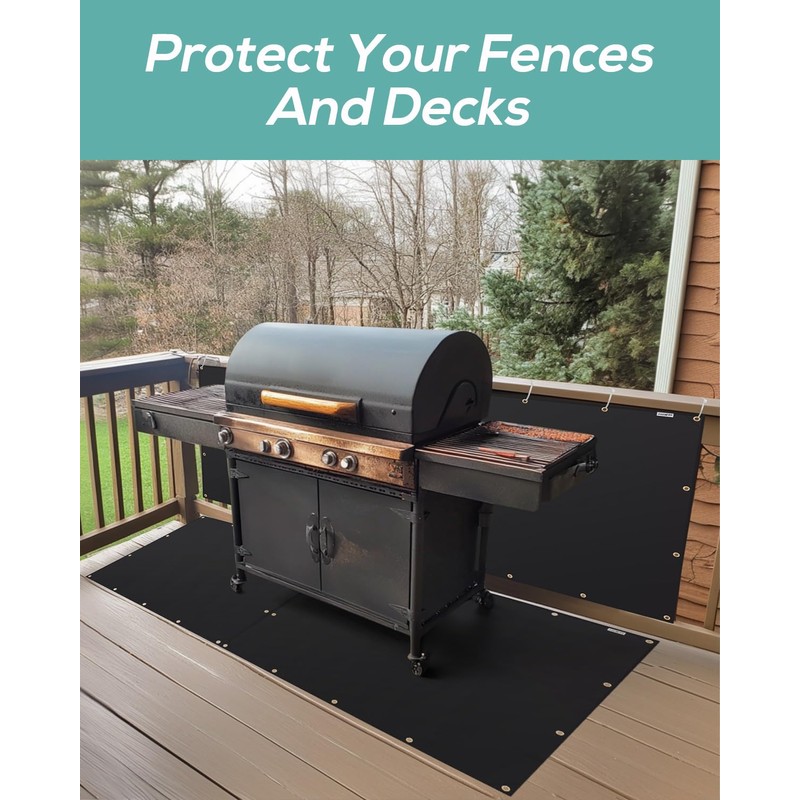 Heat Shield Behind Grill 3'x6' Heat Shield Mat for Deck