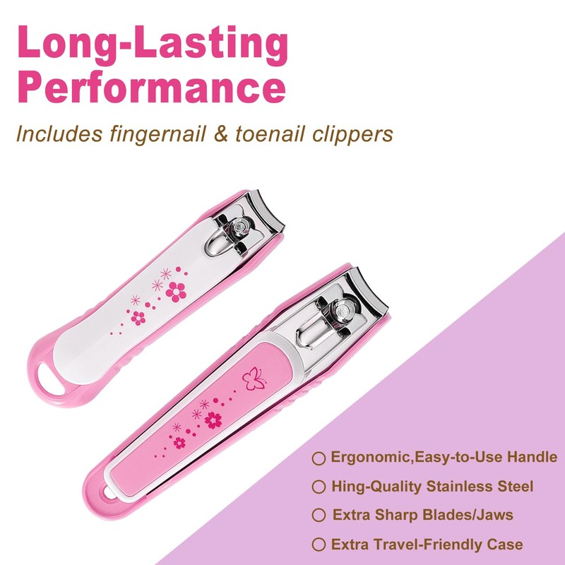 PAFASON Ultra Sharp Nail Clipper Set, 3 Pack Fingernail and
