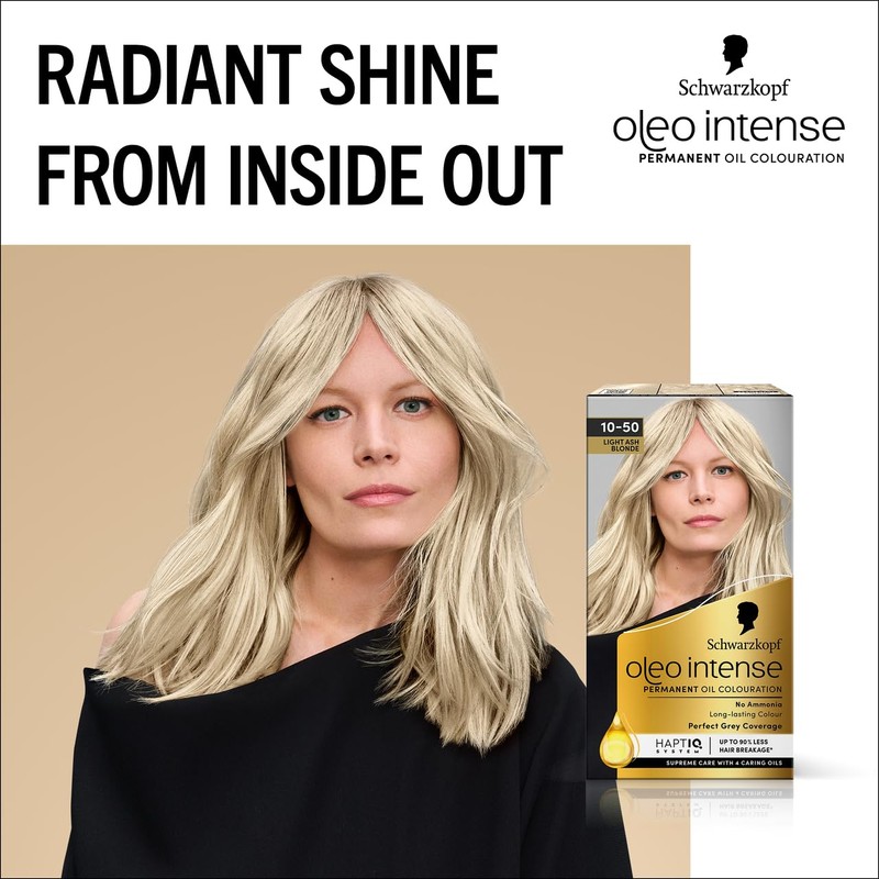 Schwarzkopf Oleo Intense Permanent Oil Colour 10-50 Light Ash Blonde