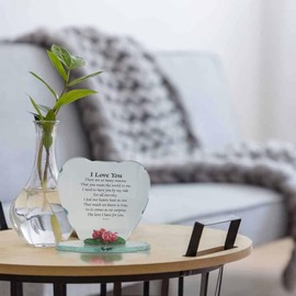 Crystal Memorial Plaques with Sayings | Amazing Gift for Loved Ones | Memorable Birthday Gifts | Valentine’s Day | Wife Birthday Present | Unique Gift | Remembrance Gift Idea (I Love You)