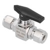 Ball Valve Straight Through 1/2in Thread Fluid Control Device Stainless