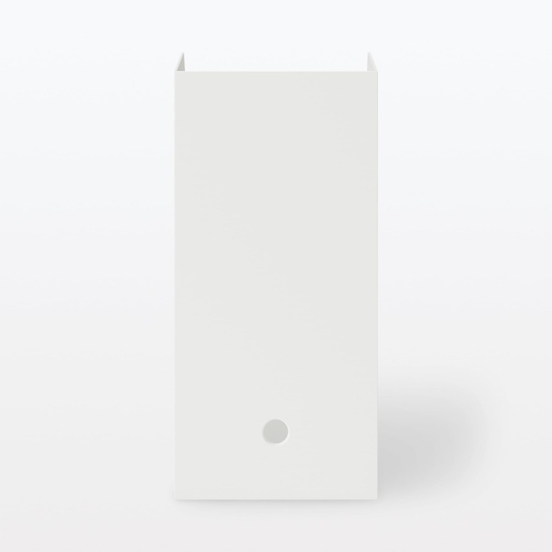 MUJI 83904357 Stand File Box with Recycled Polypropylene, Wide, White