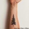 'Pine Tree Silhouette' Temporary Tattoo - Water Resistant, Skin-Safe, Non-Toxic