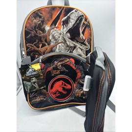 Jurassic World Boys 17" Laptop Backpack 2-Piece Set With Lunch Bag