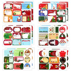 Christmas Stickers Labels,108Pcs Christmas Tags Labels Christmas Name Gift Labels Xmas Gift Tag Stickers Christma Labels Stickers Christmas Self-Adhesive Stickers for Present