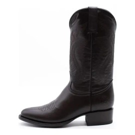 Bota Tacón Cubano Punta Oval Piel Venado 100 Original 200                                                                                             