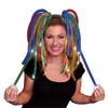 FlashingBlinkyLights Light Up Rainbow Hair Noodle Headbands (Set of 12)