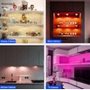 4 PCS Aluminum Round WiFi RGB Under Cabinet Lights Kit,Work