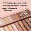 E.L.F. Cosmetics Mad for Matte Eyeshadow Palette, Nude Mood, 14