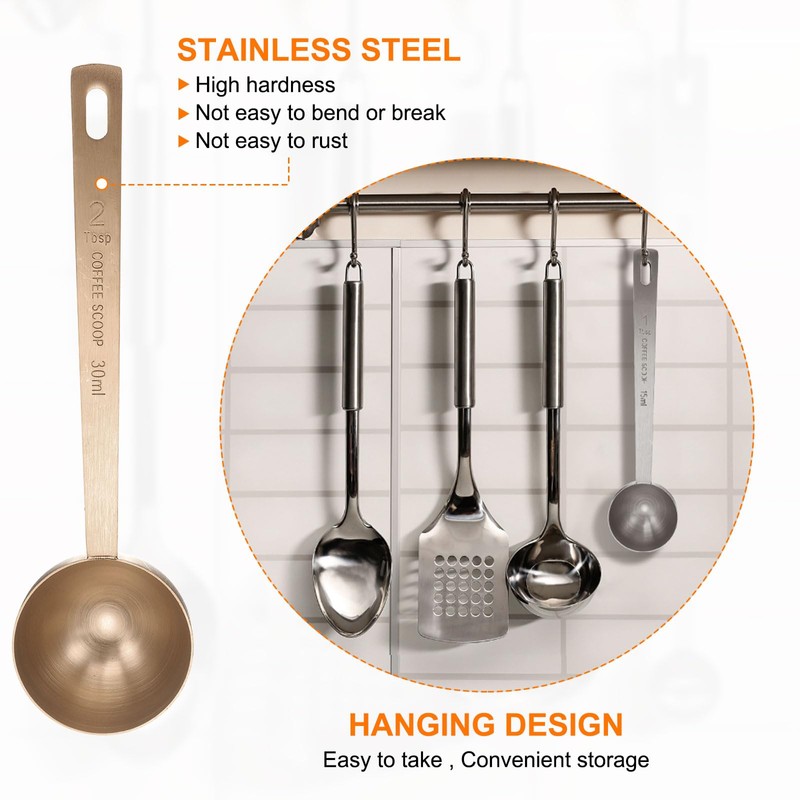 sourcing map Single Measuring Spoon 2tbsp (6tsp, 30ml) Teaspoon/Tablespoon 304
