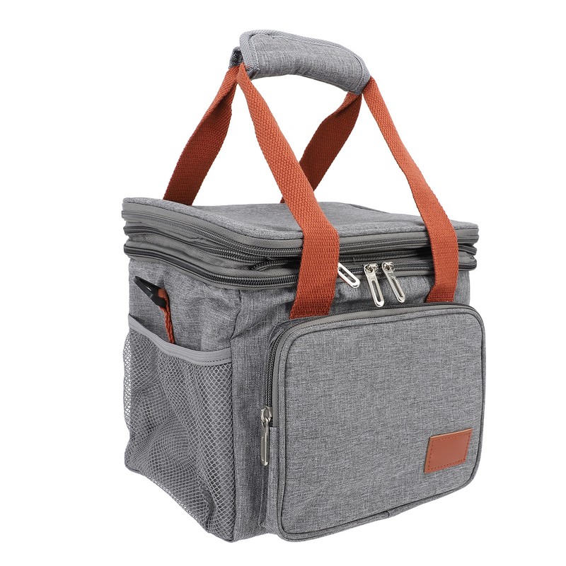 Insulated Lunch Bag 2 Layer Leakproof 14L Large Capacity Handheld
