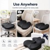 Memory Foam Seat Cushion for Office Chairs – Non-Slip U-Shaped