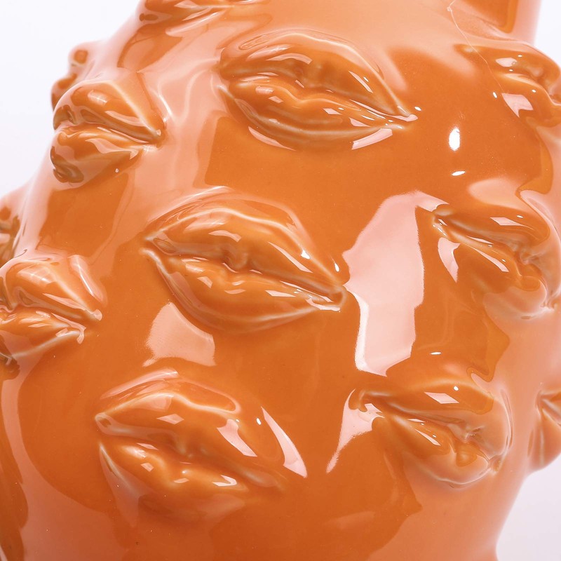 Romehaha Ceramic Body Vase, Lips Vase Table Decor Modern Farmhouse