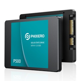 PHIXERO P500 SATA SSD 128GB 3D NAND, Internal harddisk 2.5 Inch Solid State Drive SATA III 6 Gb/s, UP to 550MB/s, for laptops, desktops and Gaming Consoles PC