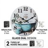 Horizent Silent Wall Clocks for Bathroom,Rustic Style Waterproof Glass Wall