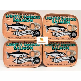 Trader joe’s 4-Pack Trader Joe’s Light Applewood smoked Salmon 5 oz Each Skinless Boneless