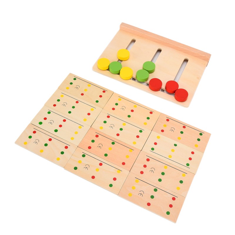 Wooden Slide Puzzle Children Funny Color Sorting Matching Logic Game