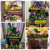 Mardi Gras Street Signs Decorations Both Sided Printed PVC New