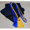 UIALECG Double Graduation Honor Cords - Royal Blue and Gold,68"