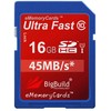 BigBuild Technology 16GB Ultra Fast 90MB/s SD SDHC Memory Card