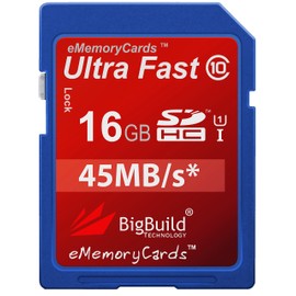 BigBuild Technology 16GB Ultra Fast 90MB/s SD SDHC Memory Card For Canon IXUS 105 Camera