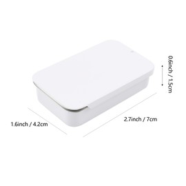 Vagocom 2Pcs Toothpick Holder, Portable Empty 2.7*1.6*0.6inch / 7*4.2*1.5cm Reusable Metal Toothpicks Case,Small Toothpick Dispenser for Travel,Outdoor,Camping(White)