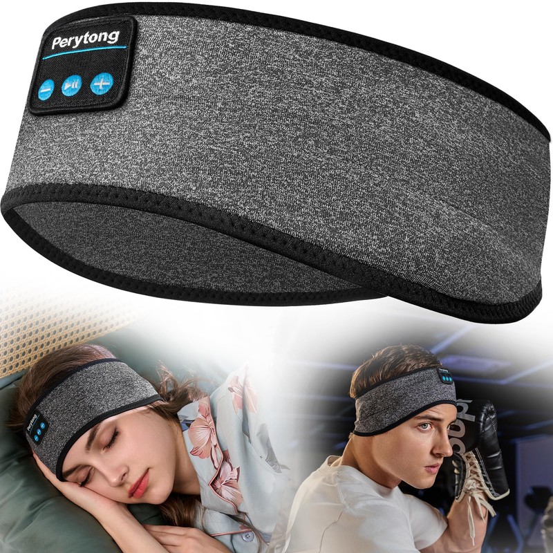 Perytong Headphones for Sleeping, Sleep Headphones Bluetooth Headband, Noise Cancelling