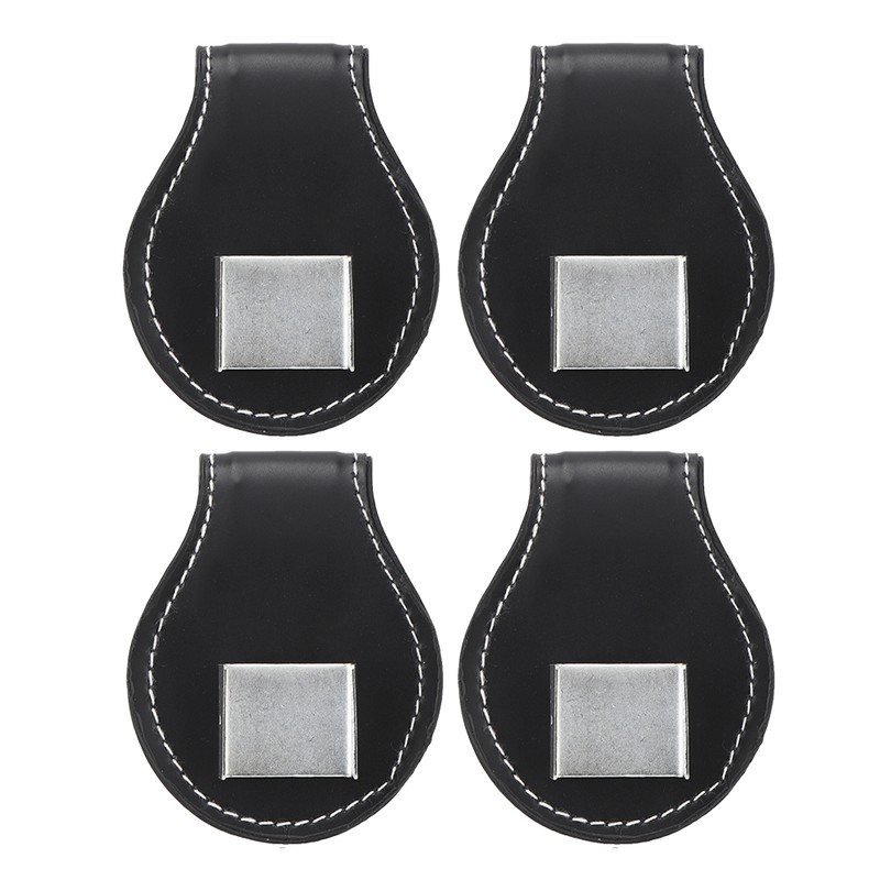 4PCS PU Leather Portable Compact Accurate Size Billiard Chalk Clip