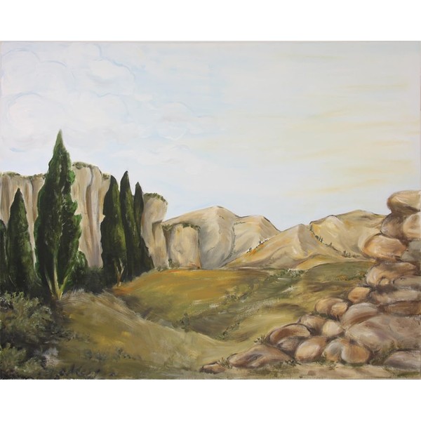 FADEDA Cypress Background/Height: 70 cm/Hand-Painted/Detailed Nativity Scene Figures - Christmas