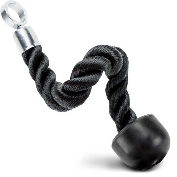 Crown Sporting Goods Single Grip Tricep Rope with Cable Machine Attachment