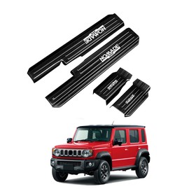 For Jimnino Mad JC74 5 Door (April 2025 ~) Stam Parts, Exterior Door Sill Strip, Step Cover, Door Scuff Plate, Stainless Steel Material, Designed for Vehicles, Scratch Resistant Abrasion Resistant