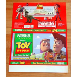 RARE 1995 Nestlé® LARGE TOY STORY& POCOHONTAS  MILK CHOCOLATE CANDY WRAPPER