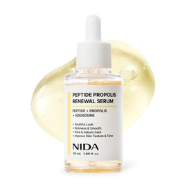 NIDA Peptide Propolis Renewal Serum  Peptide Complex, Propolis Extract, Adenosine  Youthful Look, Wrinkles, Fine Lines, Pore  Sebum Care  1.69 fl.oz. 