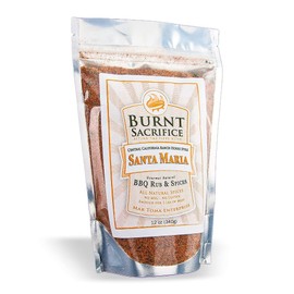 Burnt Sacrifice Santa Maria Style Gourmet BBQ Dry Rub Spice Seasoning (10 OZ Bag Makes Over 20 Pounds) All-Natural, Tri-tip Brisket Prime-Rib Chuck Roast Chicken Lamb