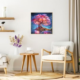 KINPLUB 5D Diamond Painting Kits for Adults, Tree of Life Diamond Art Kits for Adults Beginners, DIY Full Round Drill Paint by Diamonds, Home Wall Decor 12x12 Inch