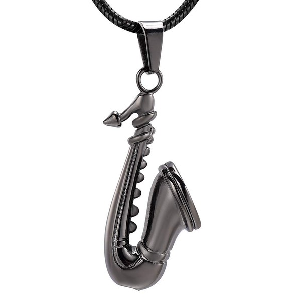 memorial jewelry Music Urn Saxophone Horn Chain Necklace Cremation Ash