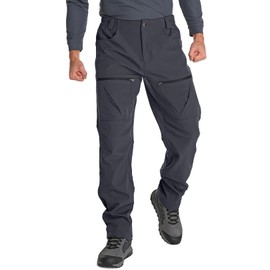 Toomett Mens Winter Hiking Snow Pants Waterproof Insulated Fleece Lined for Skiing Camping Fishing Outdoor Softshell Snowboard Pants,6087,Grey,34